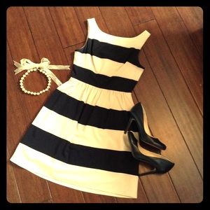 Blush and Black Striped Dress!